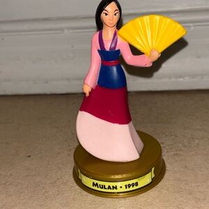 Disney Mulan Figurine with Yellow Fan